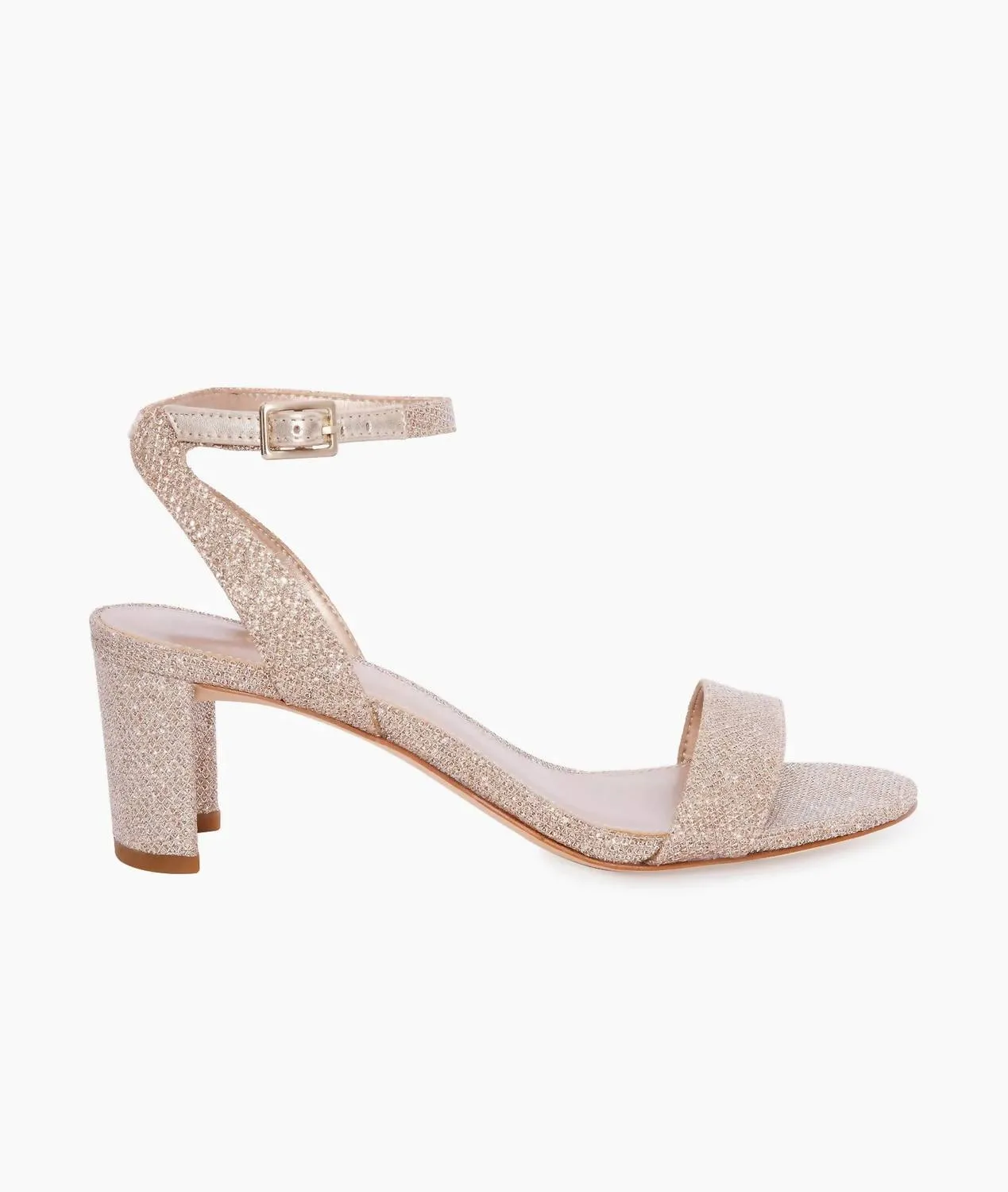 Moira 2 Low Heel Sandals In Plantino Gold