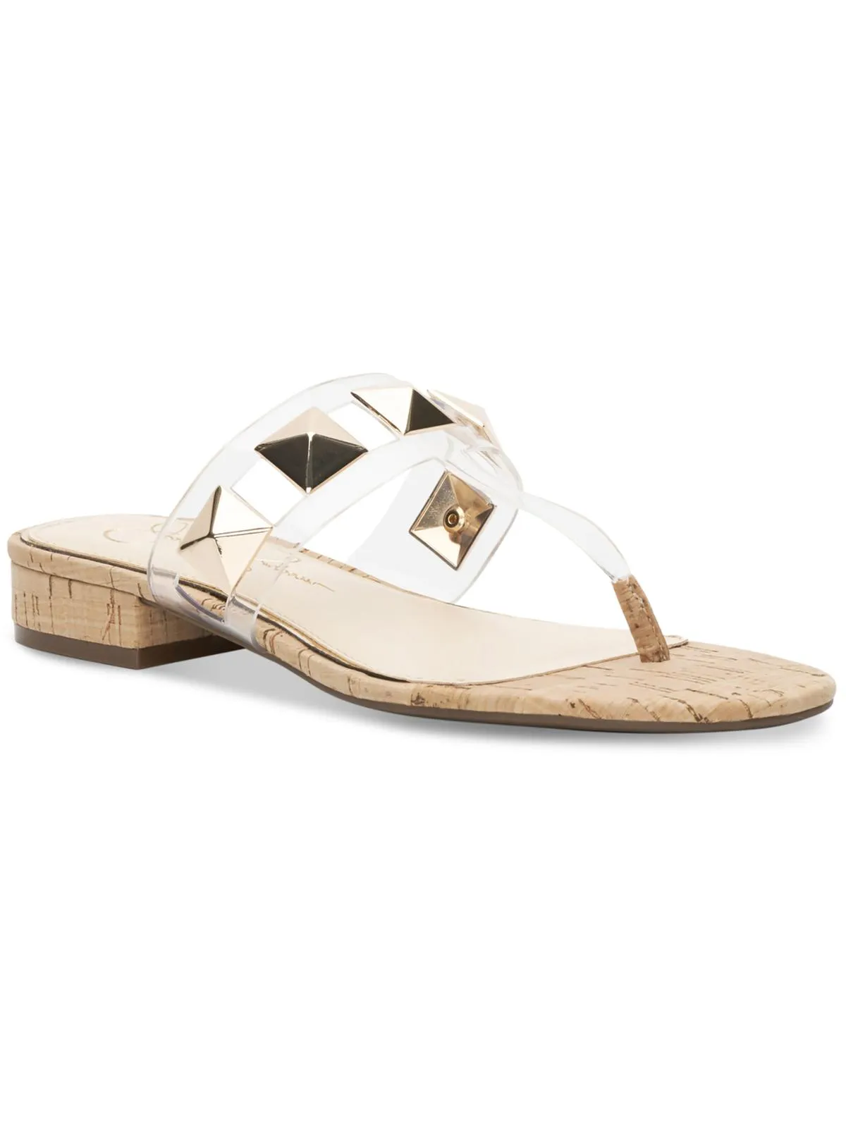 Movena Womens Embellished Slip-On Thong Sandals
