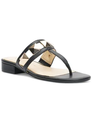 Movena Womens Embellished Slip-On Thong Sandals