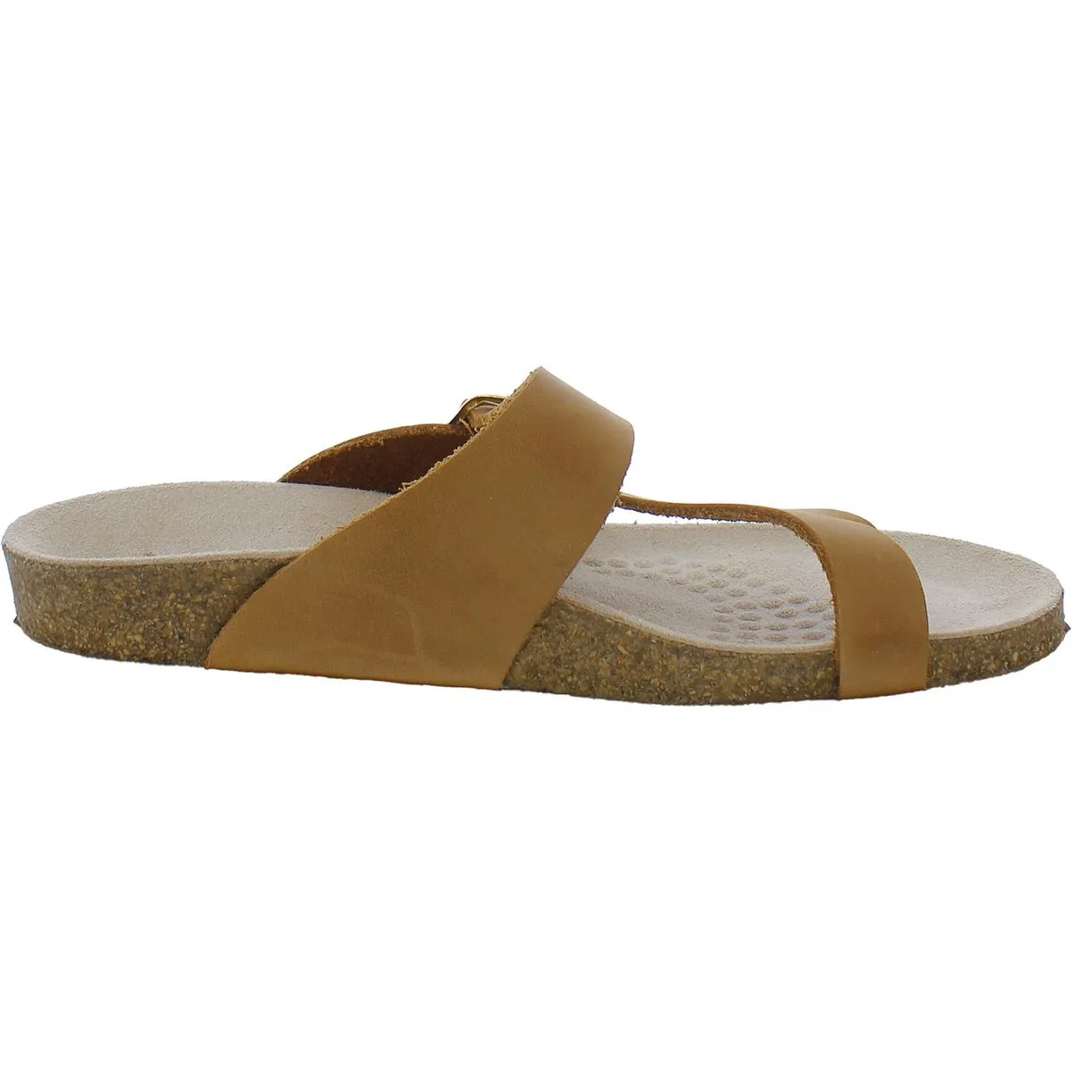 Nalia Womens Slip On Toe Loop Footbed Sandals