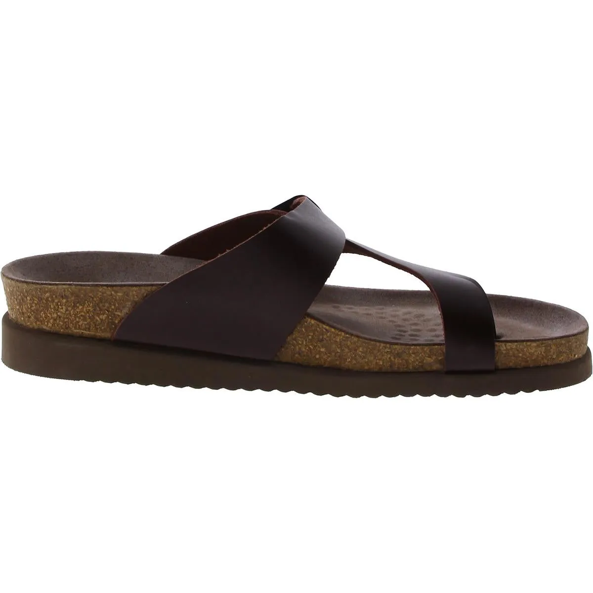 Nalia Womens Slip On Toe Loop Footbed Sandals