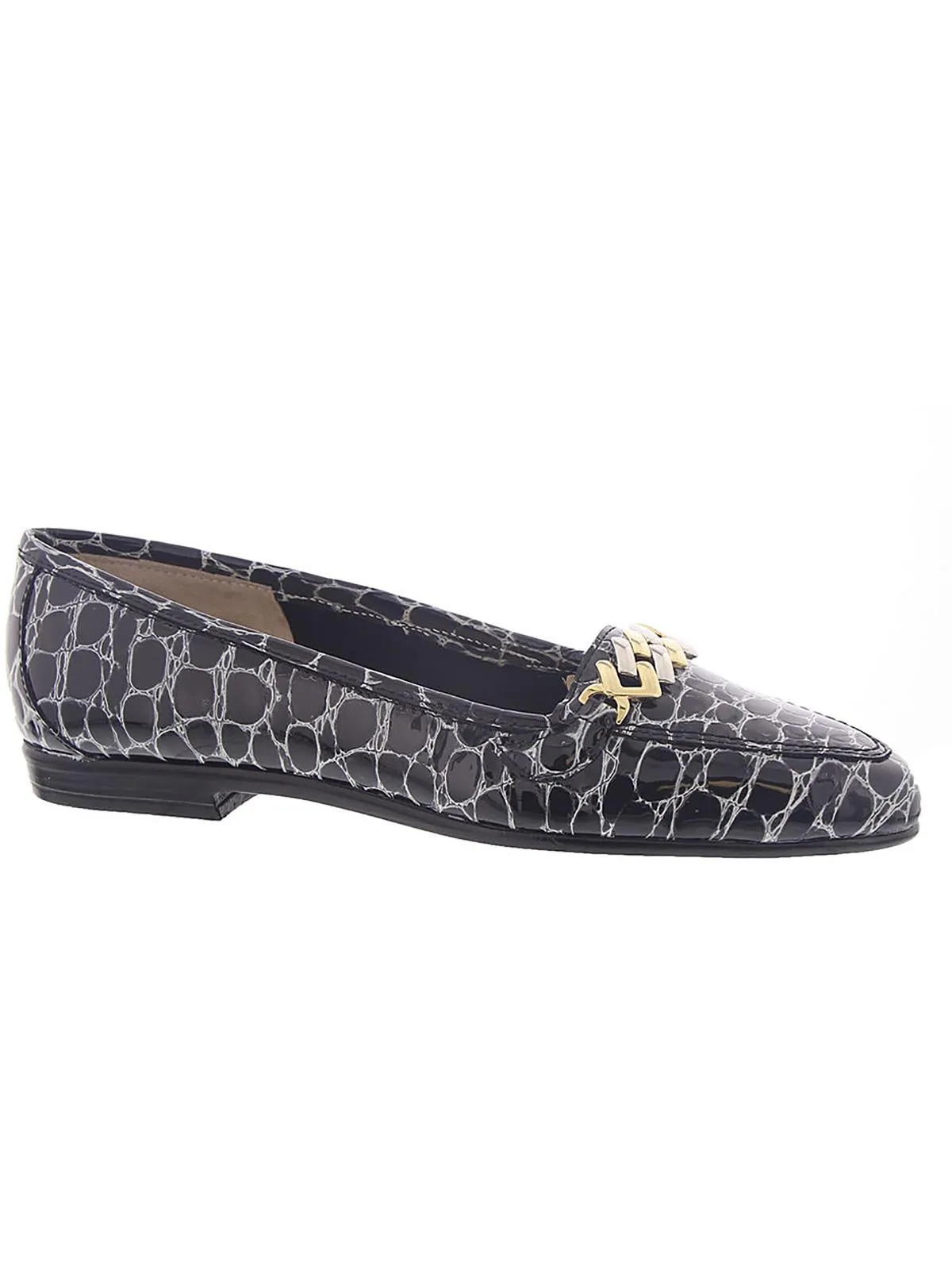 Oste Womens Leather Slip On Loafers