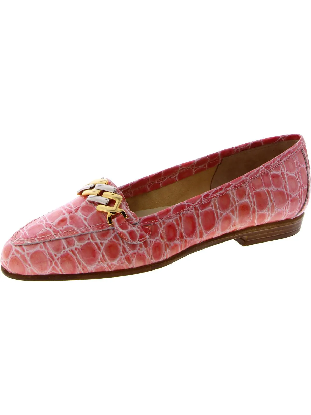 Oste Womens Leather Slip On Loafers