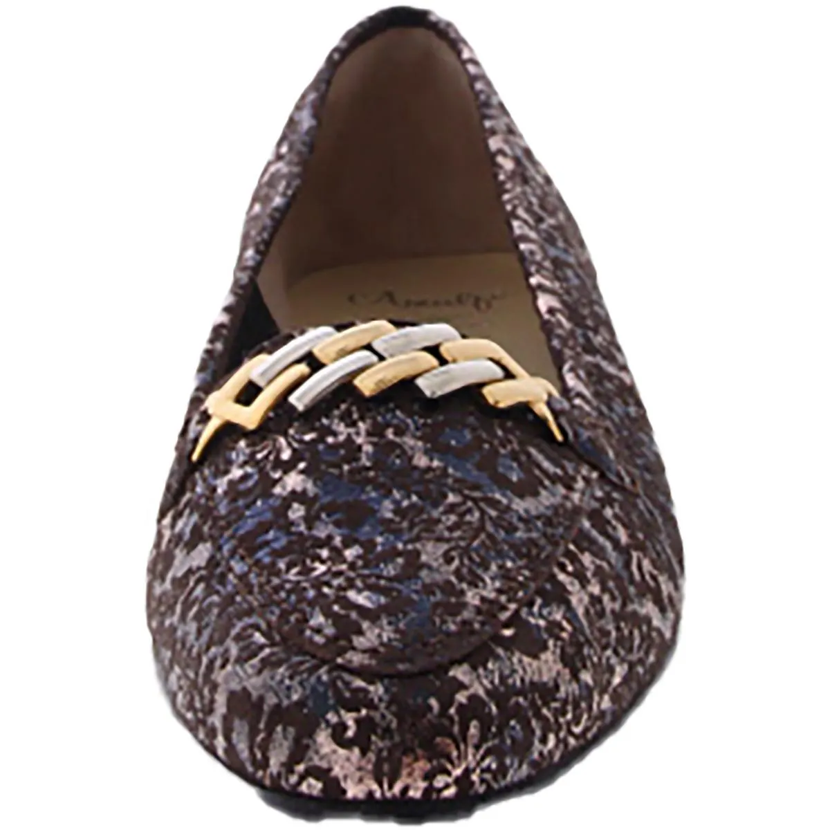 Oste Womens Leather Slip On Loafers
