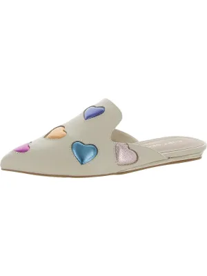 otter love Womens Leather Slip On Mules