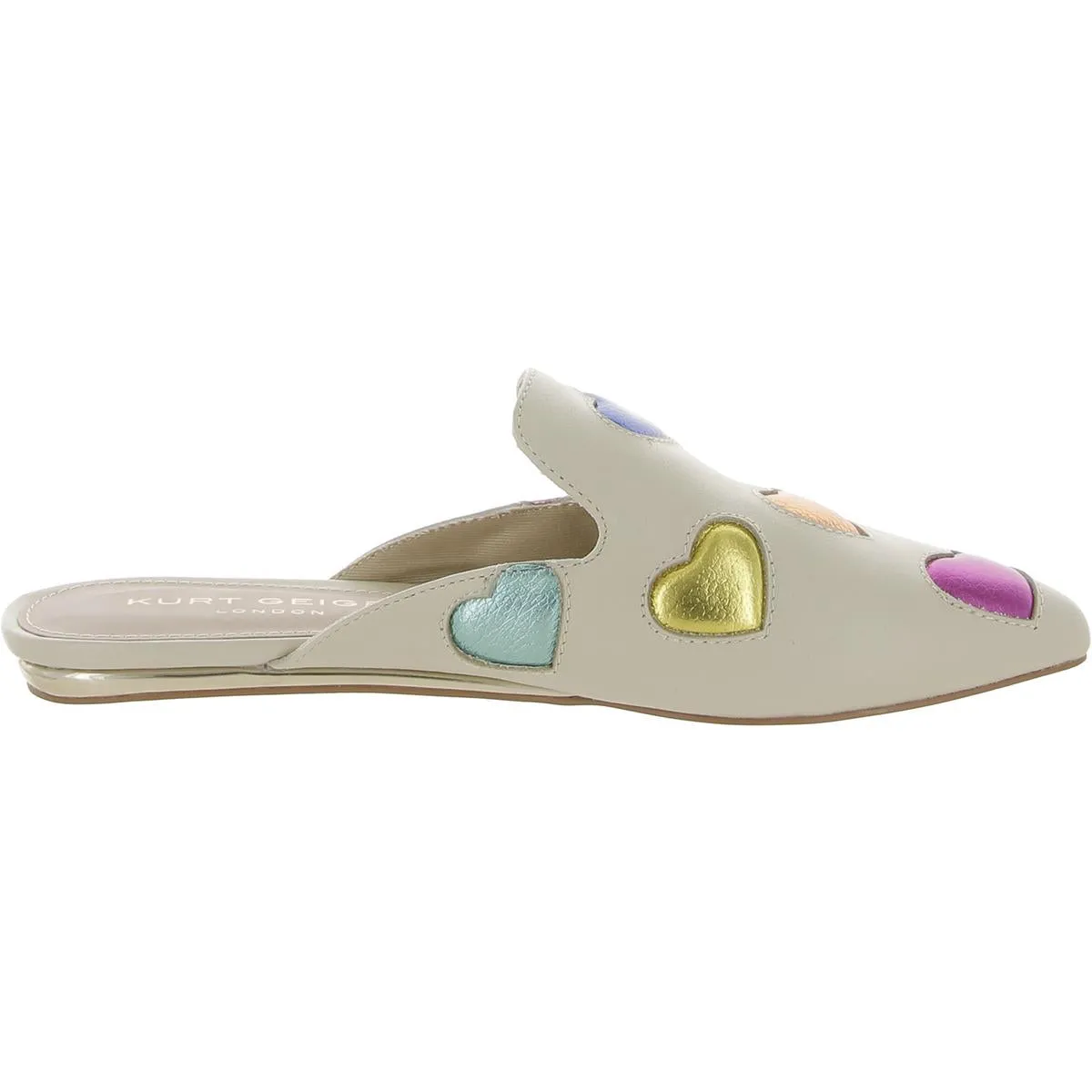otter love Womens Leather Slip On Mules