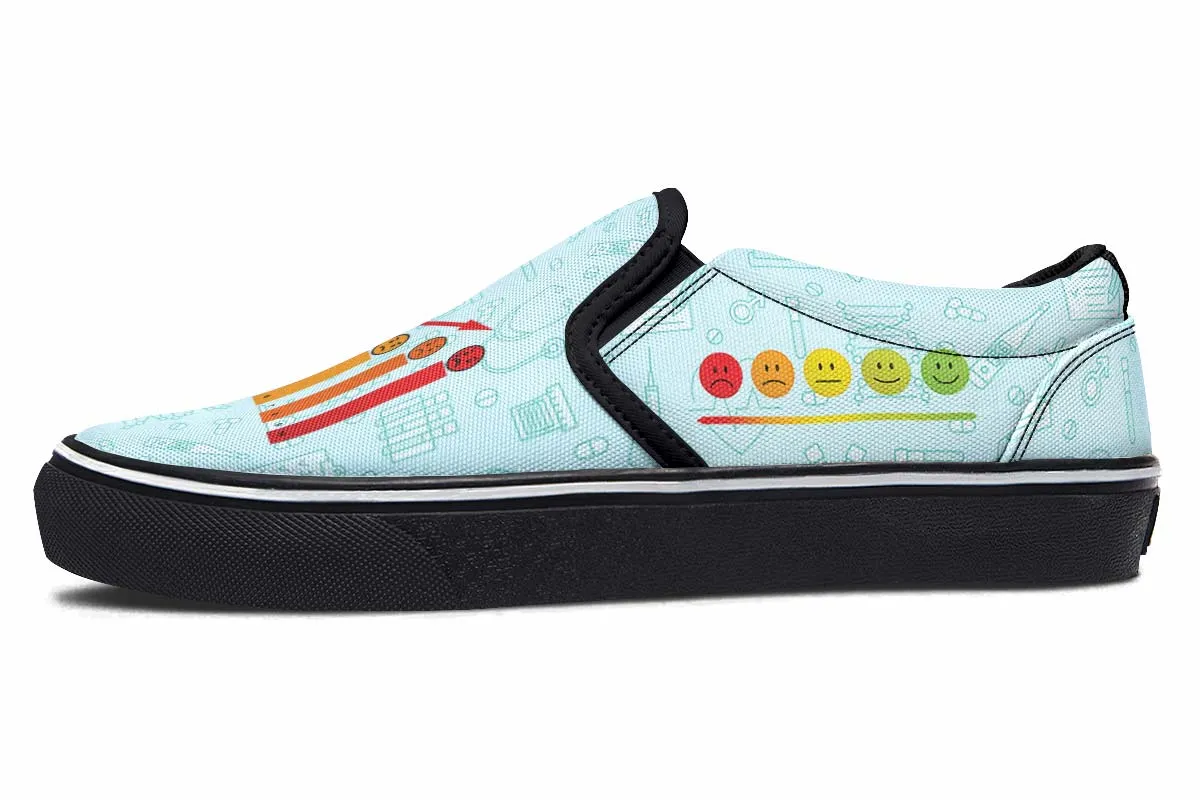 Pain Scale Slip-On Shoes