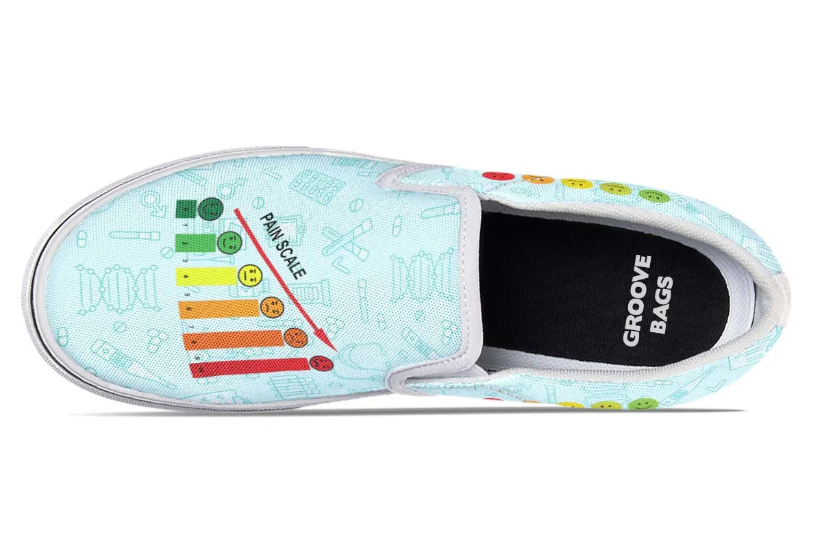 Pain Scale Slip-On Shoes