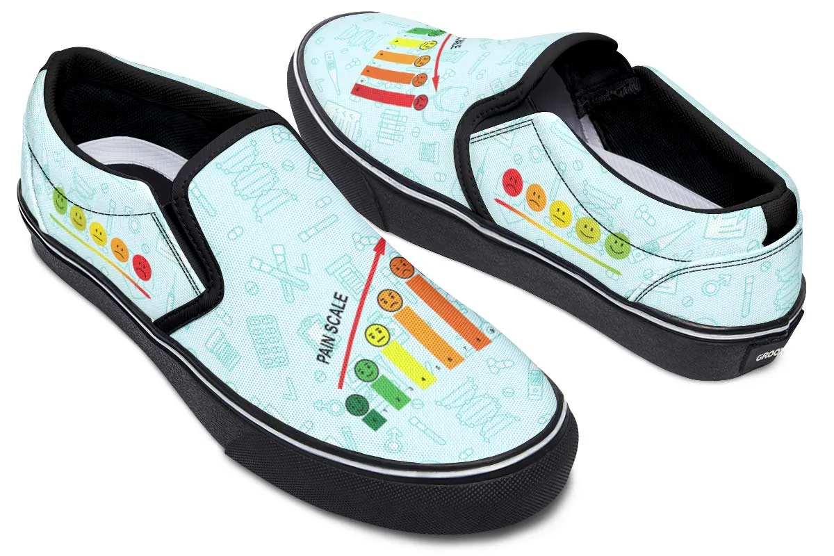 Pain Scale Slip-On Shoes