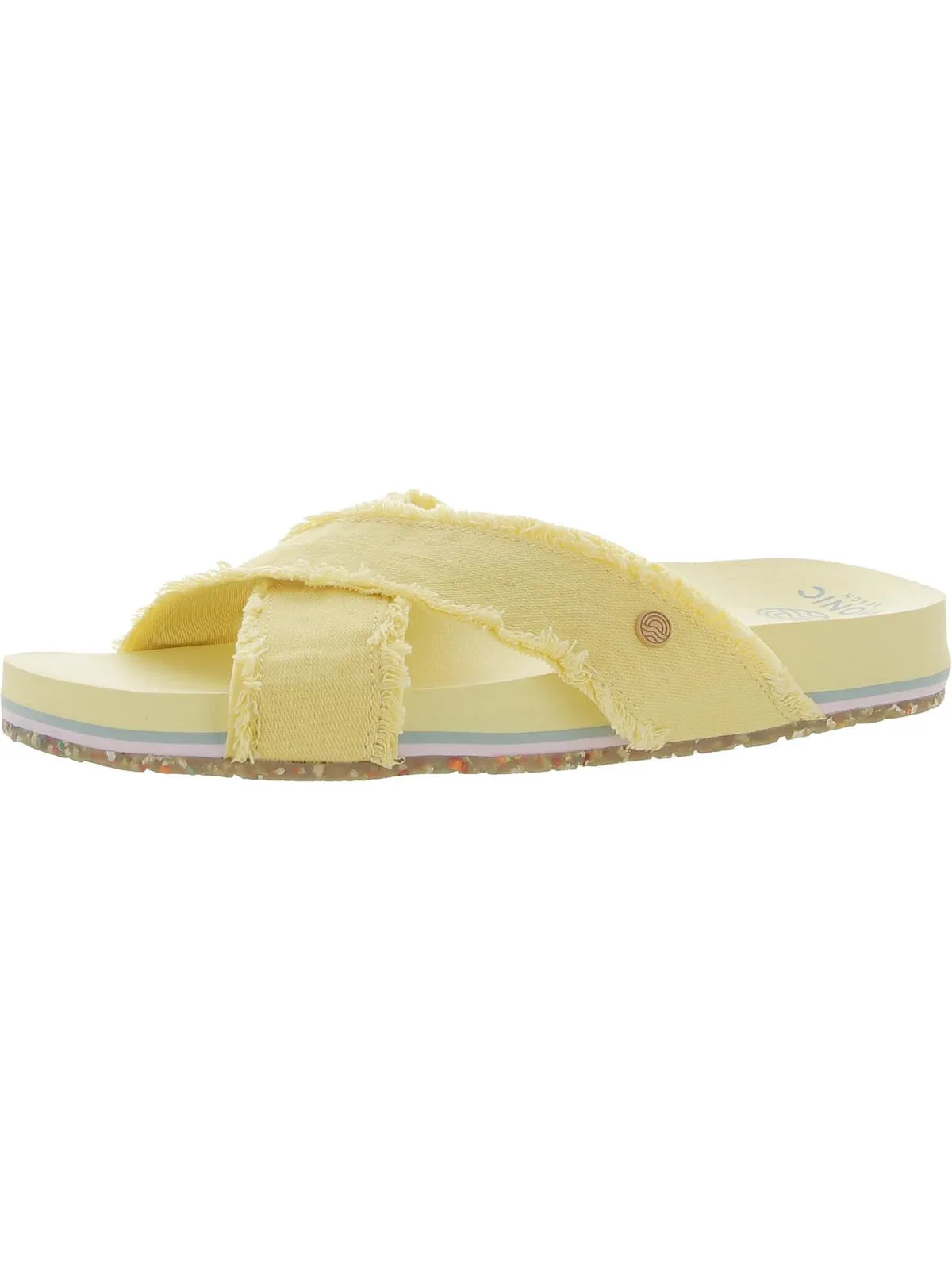 Panama Womens Canvas Slip On Slide Sandals