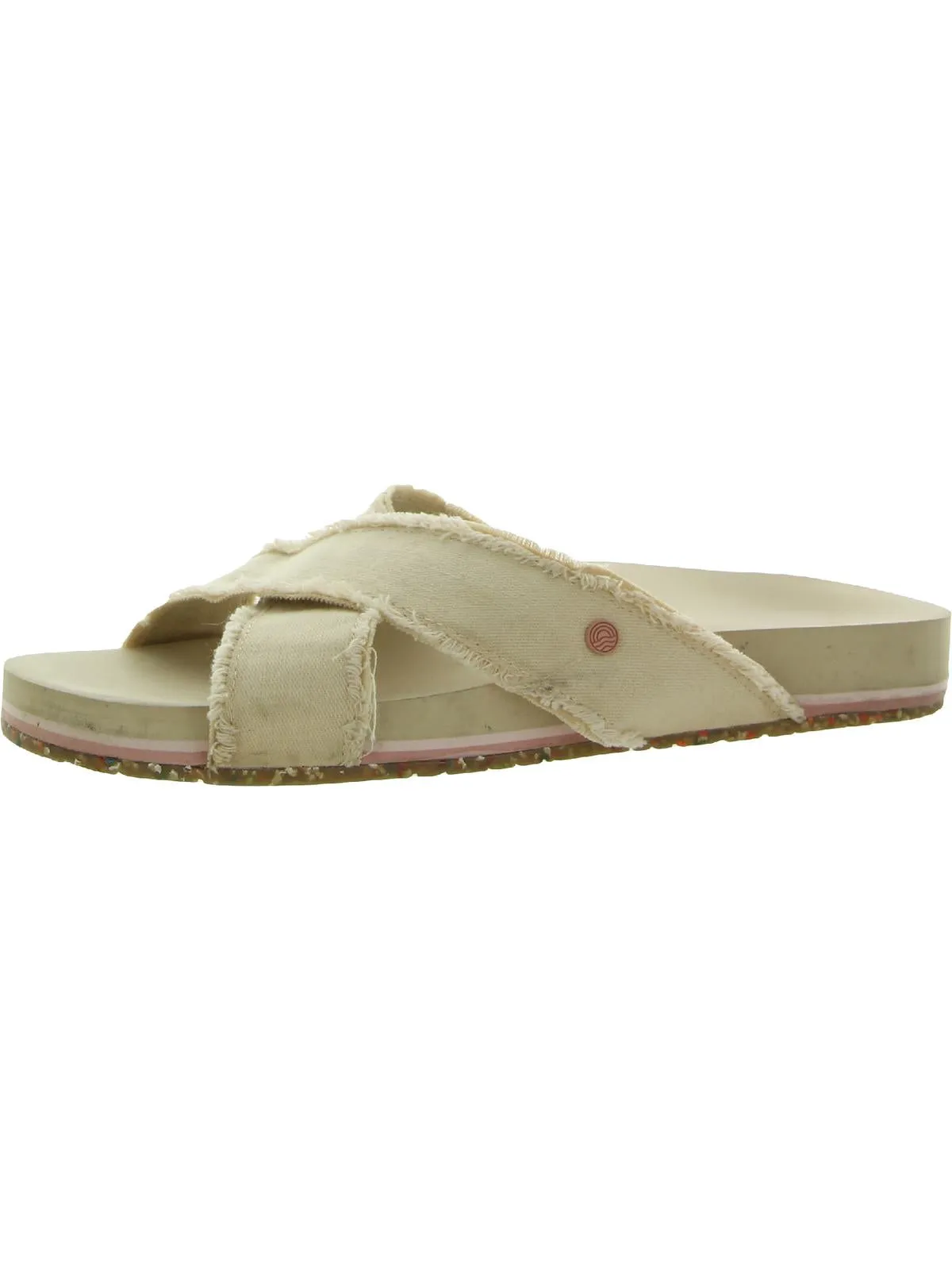 Panama Womens Canvas Slip On Slide Sandals