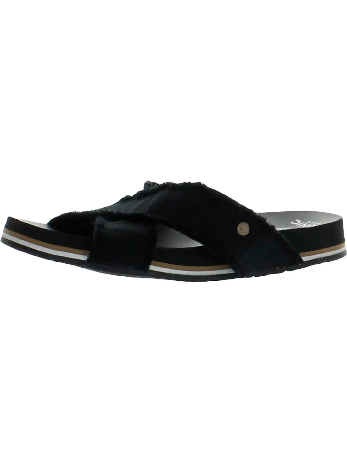 Panama Womens Canvas Slip On Slide Sandals