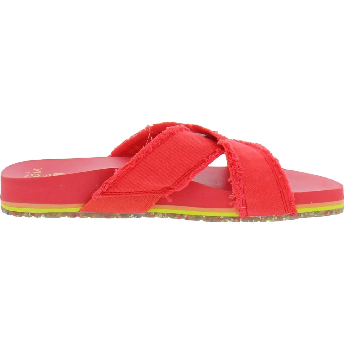 Panama Womens Canvas Slip On Slide Sandals