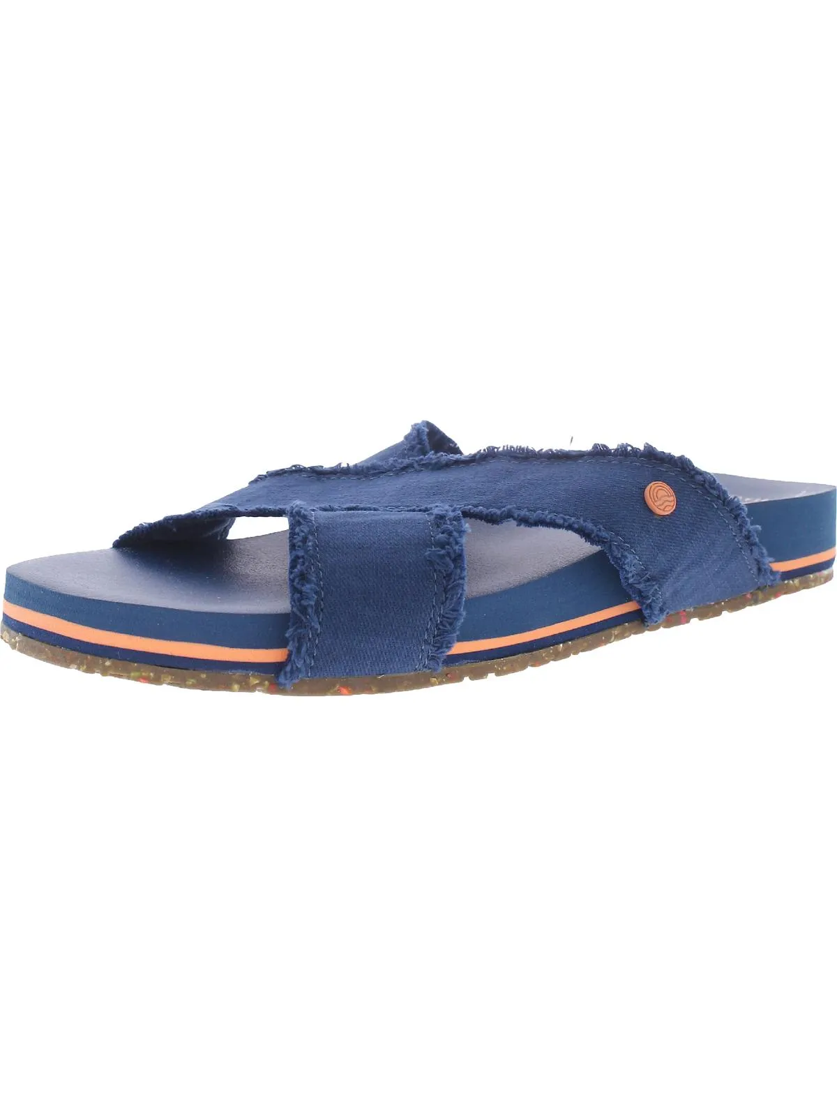 Panama Womens Canvas Slip On Slide Sandals