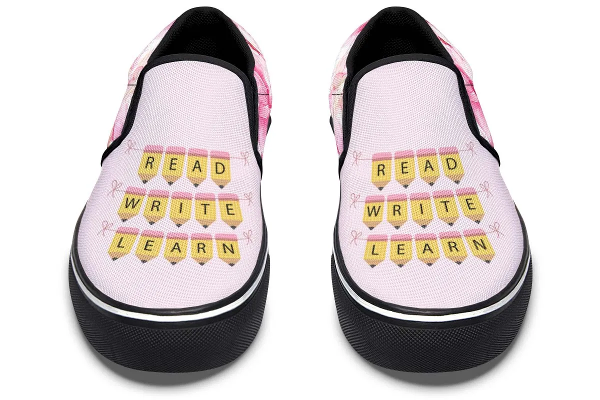 Pencil Banner Slip-On Shoes