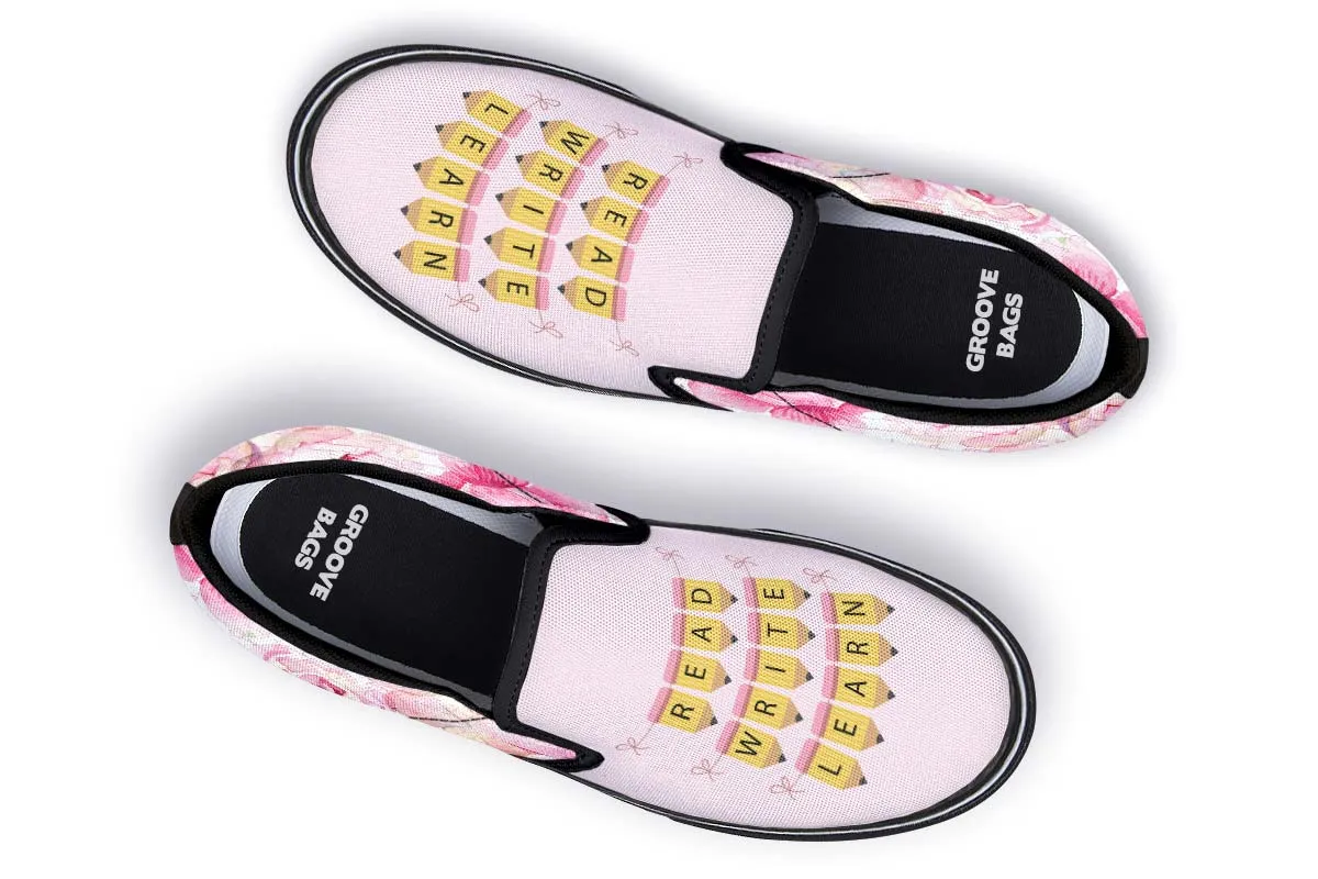 Pencil Banner Slip-On Shoes