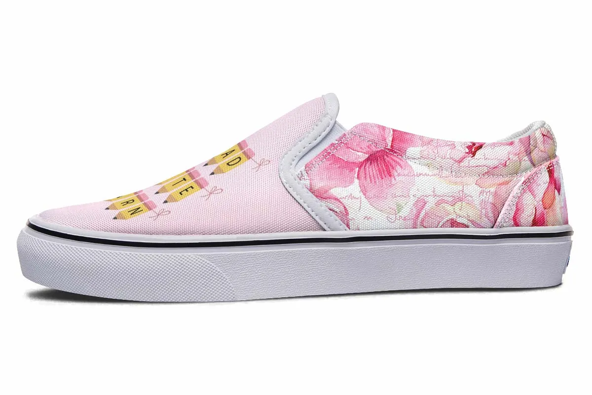 Pencil Banner Slip-On Shoes