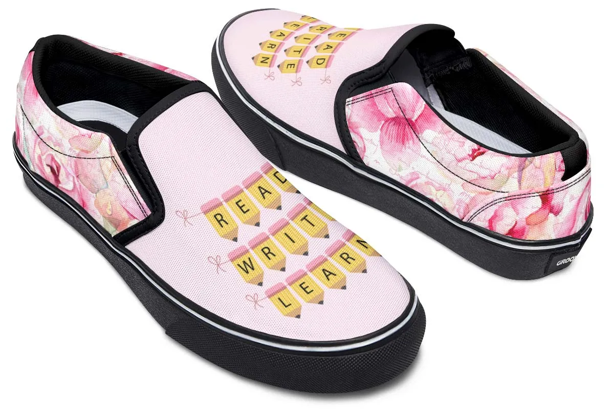 Pencil Banner Slip-On Shoes