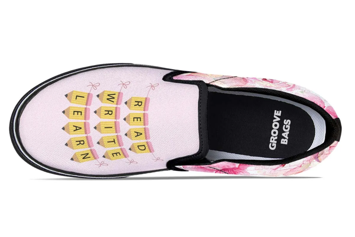 Pencil Banner Slip-On Shoes