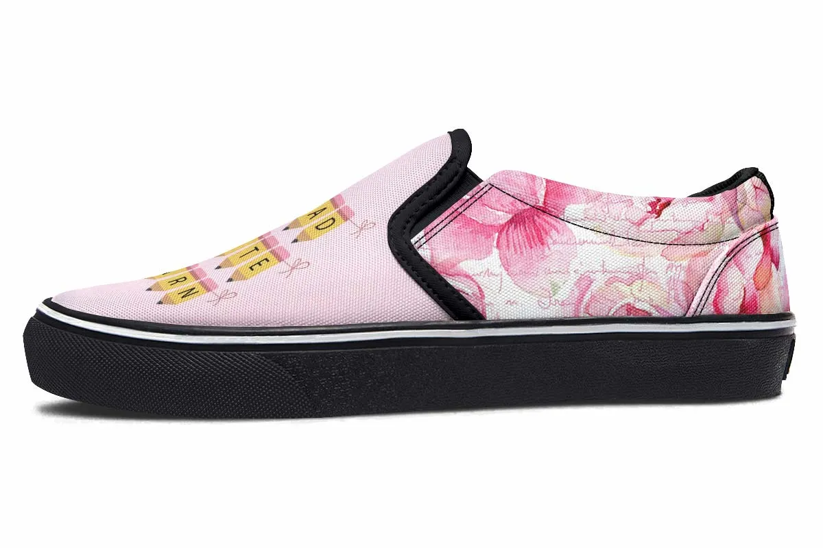Pencil Banner Slip-On Shoes
