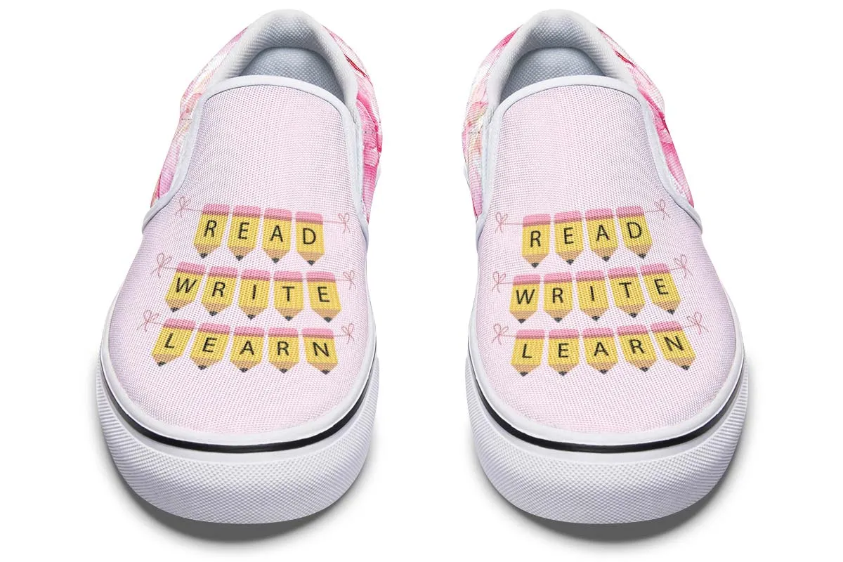 Pencil Banner Slip-On Shoes