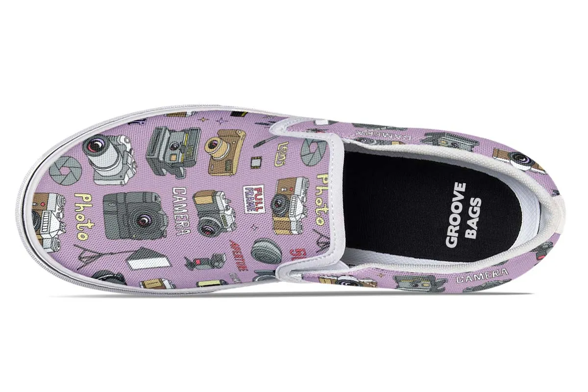 Photography Pattern Slip-On Shoes