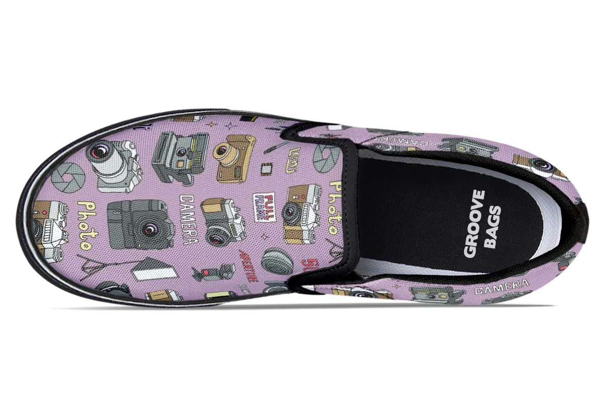 Photography Pattern Slip-On Shoes