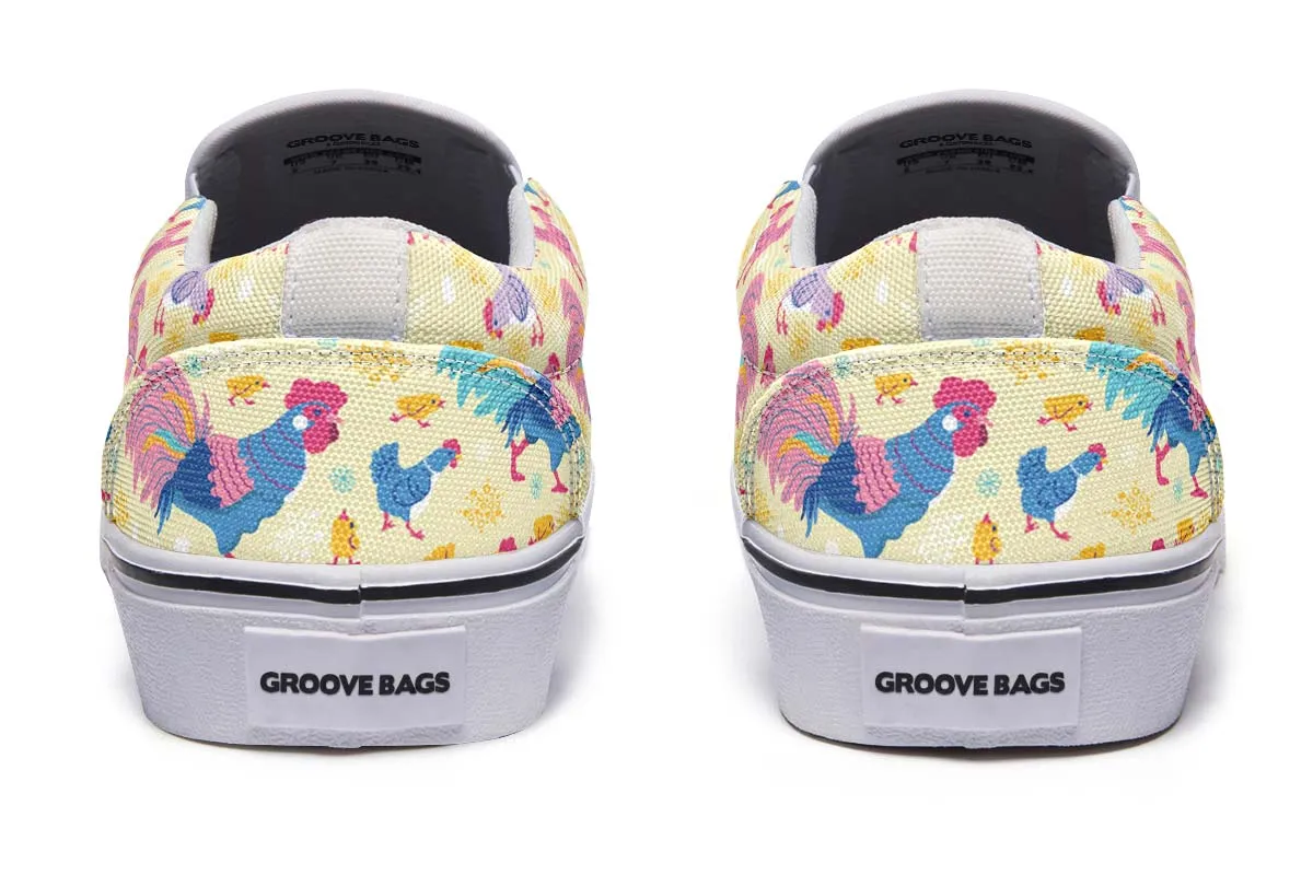 Rainbow Chicken Slip-On Shoes
