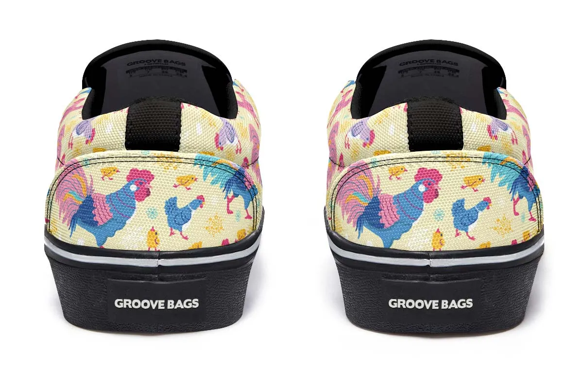Rainbow Chicken Slip-On Shoes