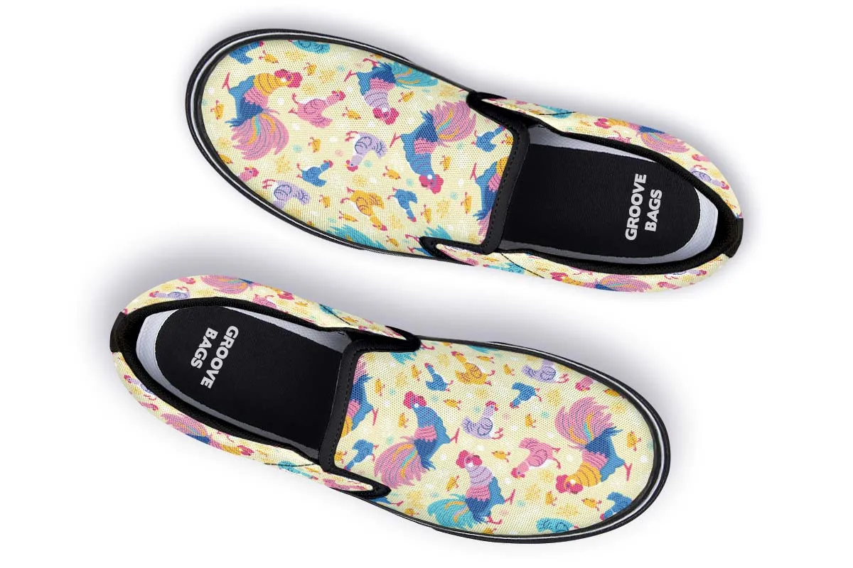 Rainbow Chicken Slip-On Shoes