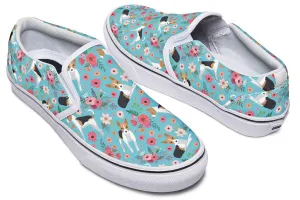Rat Terrier Flower Slip-On Shoes
