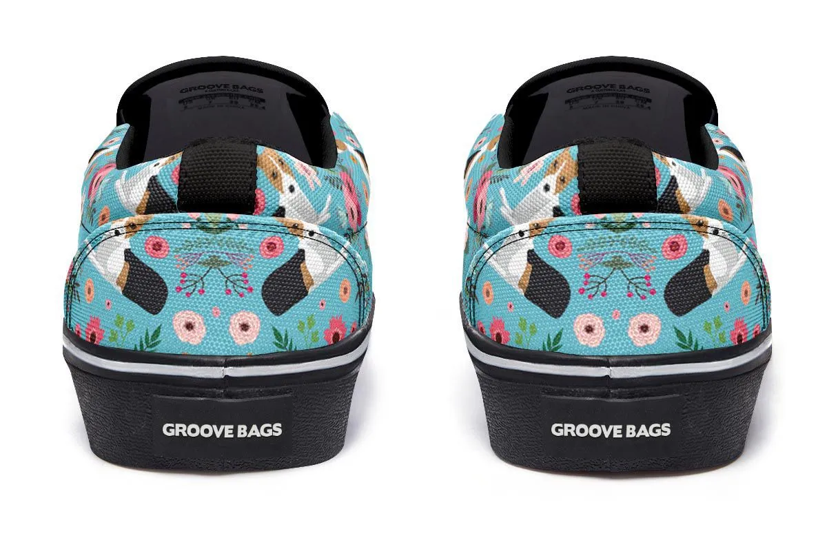 Rat Terrier Flower Slip-On Shoes