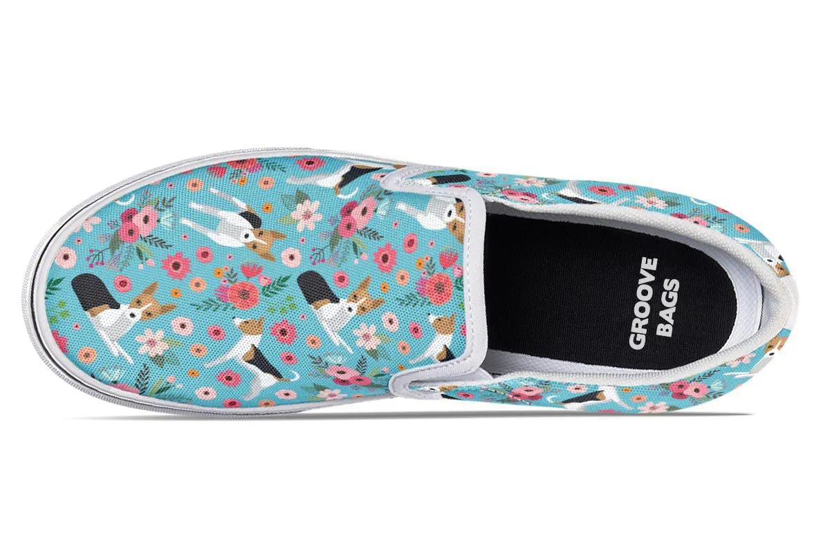 Rat Terrier Flower Slip-On Shoes
