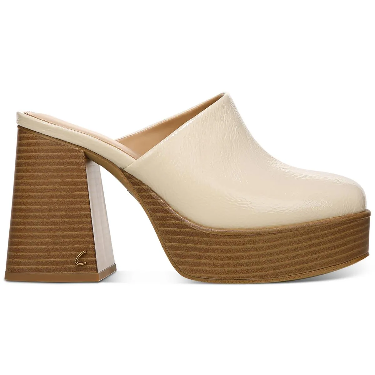 Shay Womens Patent Slip On Clogs