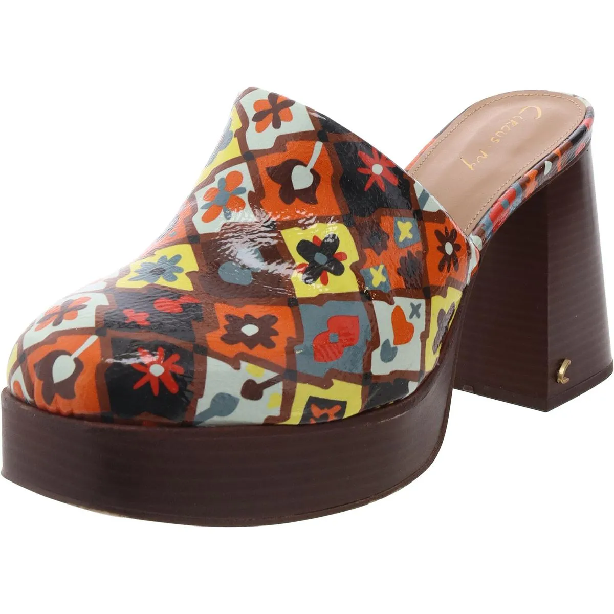 Shay Womens Patent Slip On Clogs