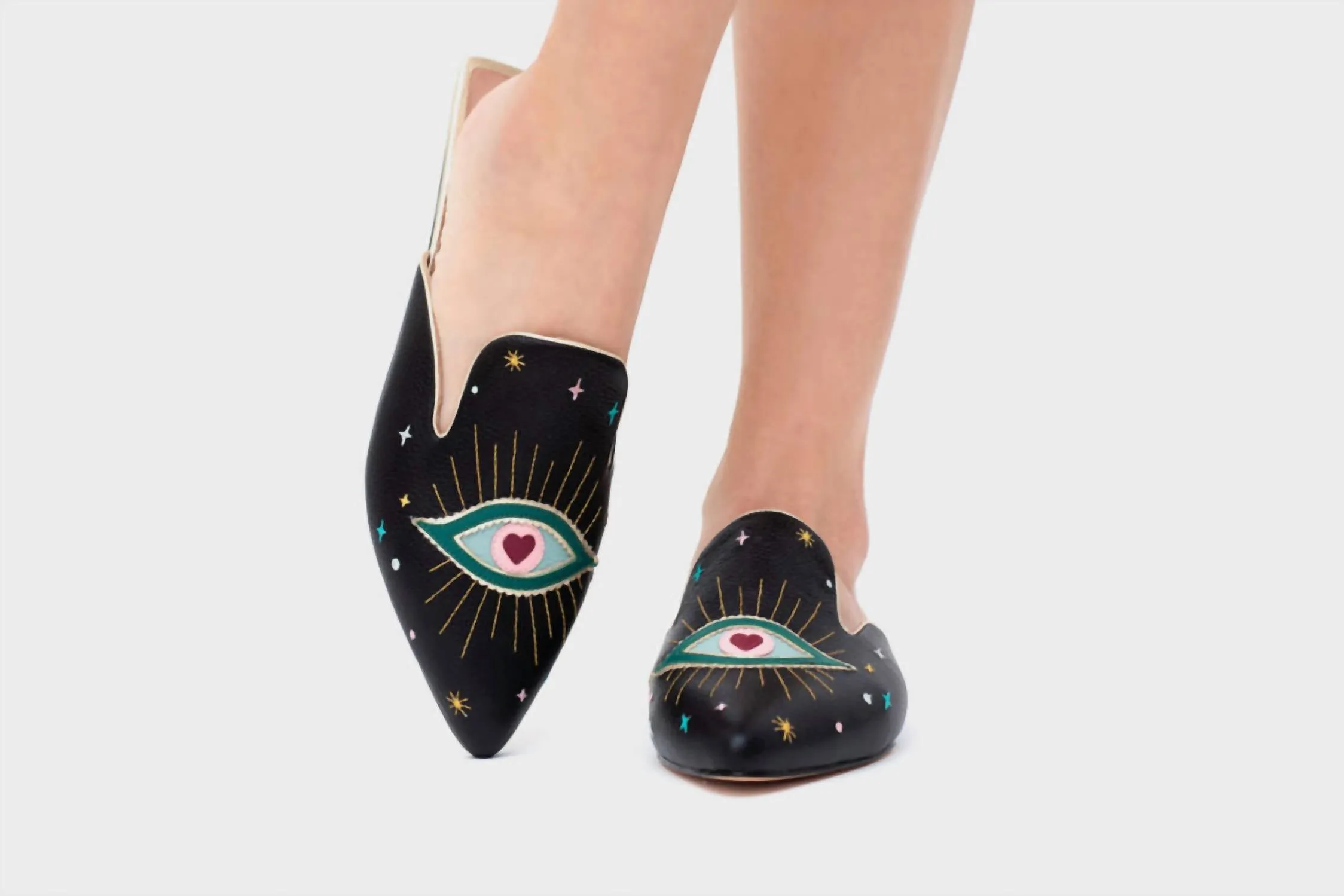 Shazam Mule Flat Sandal In Black