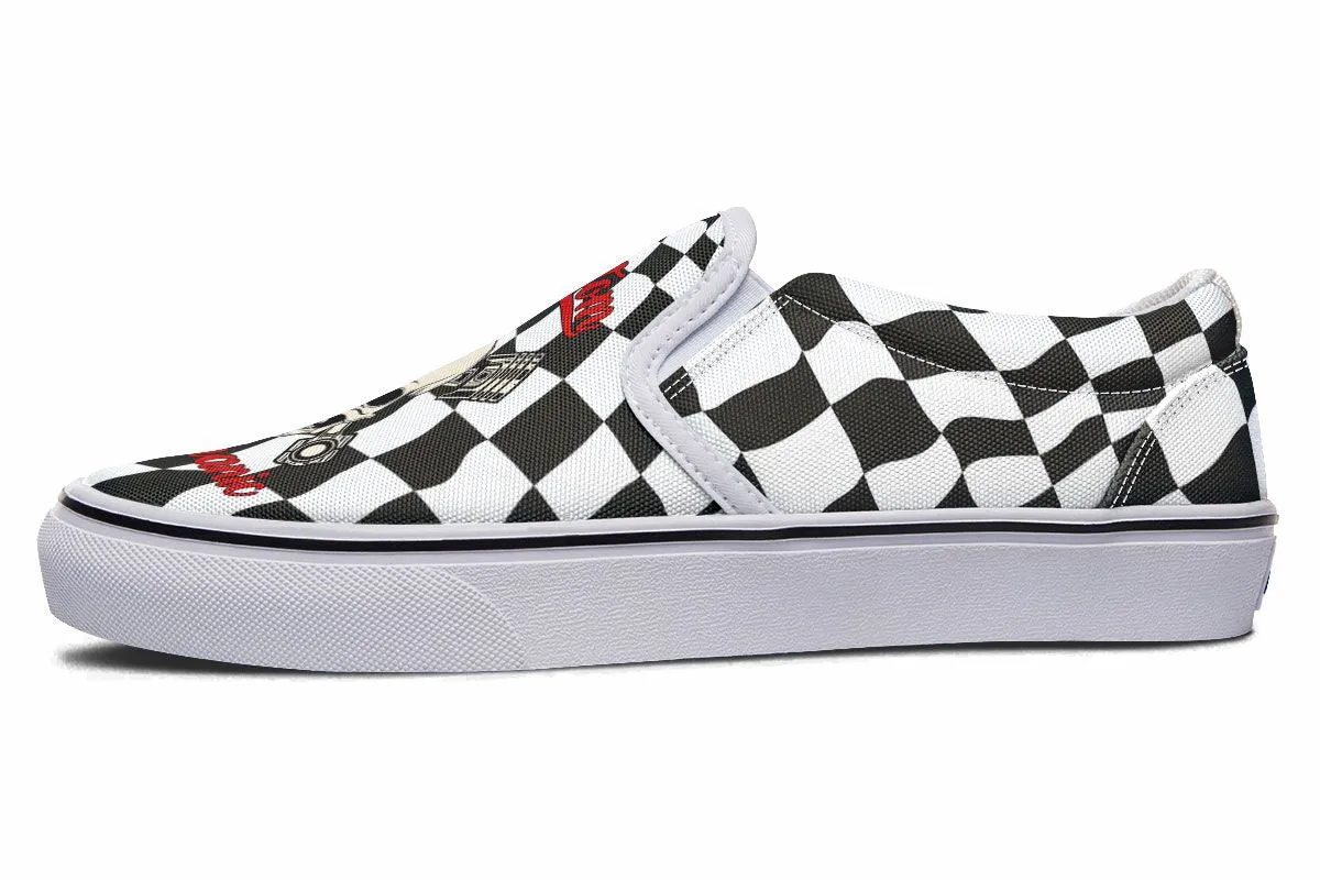 Skull Mechanic Slip-On Shoes