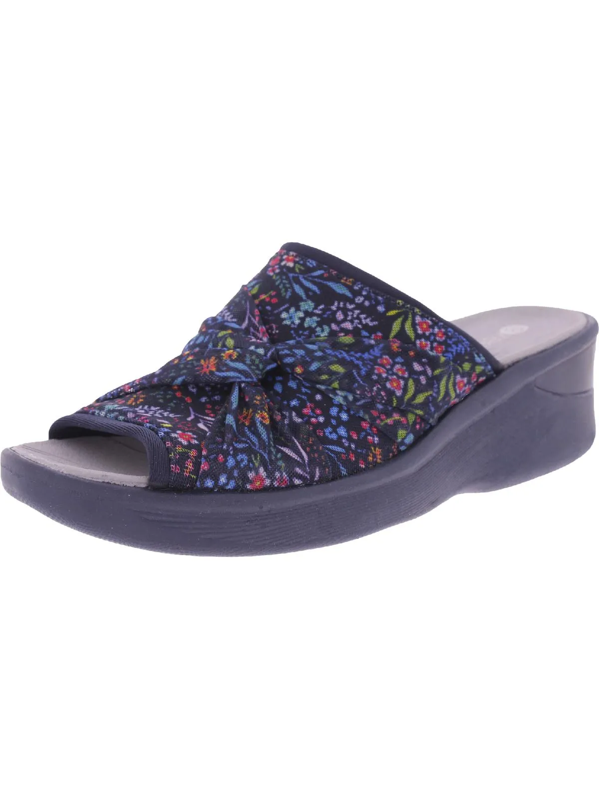 Smile II Womens Slip On Wedge Sandals