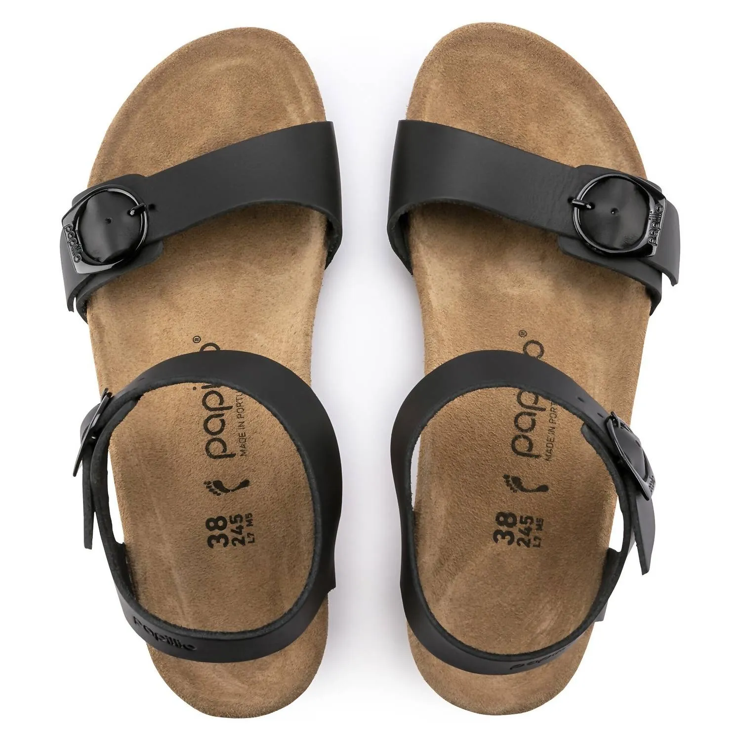 Soley Ring-Buckle Wedge Sandal In Black