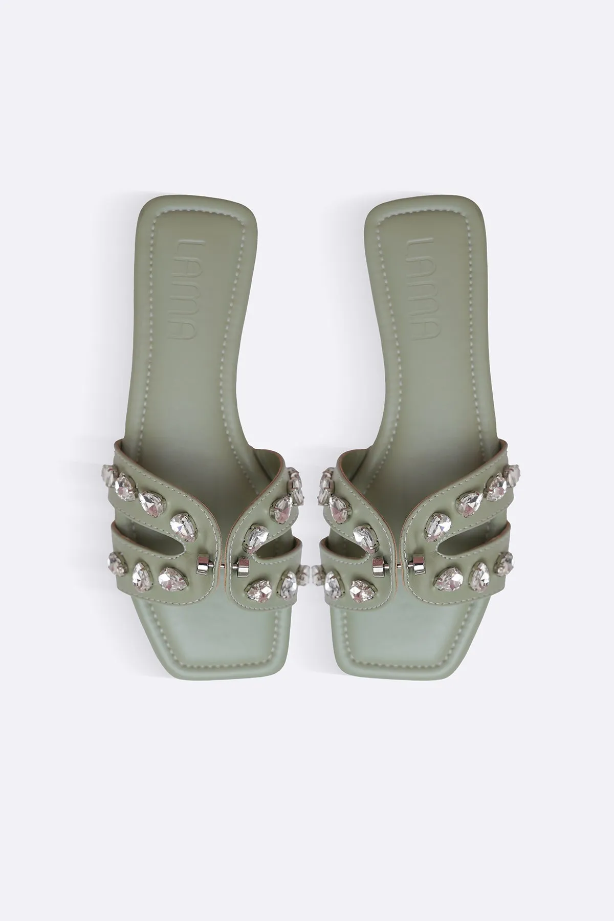 STUDDED CRYSTAL SLIDES