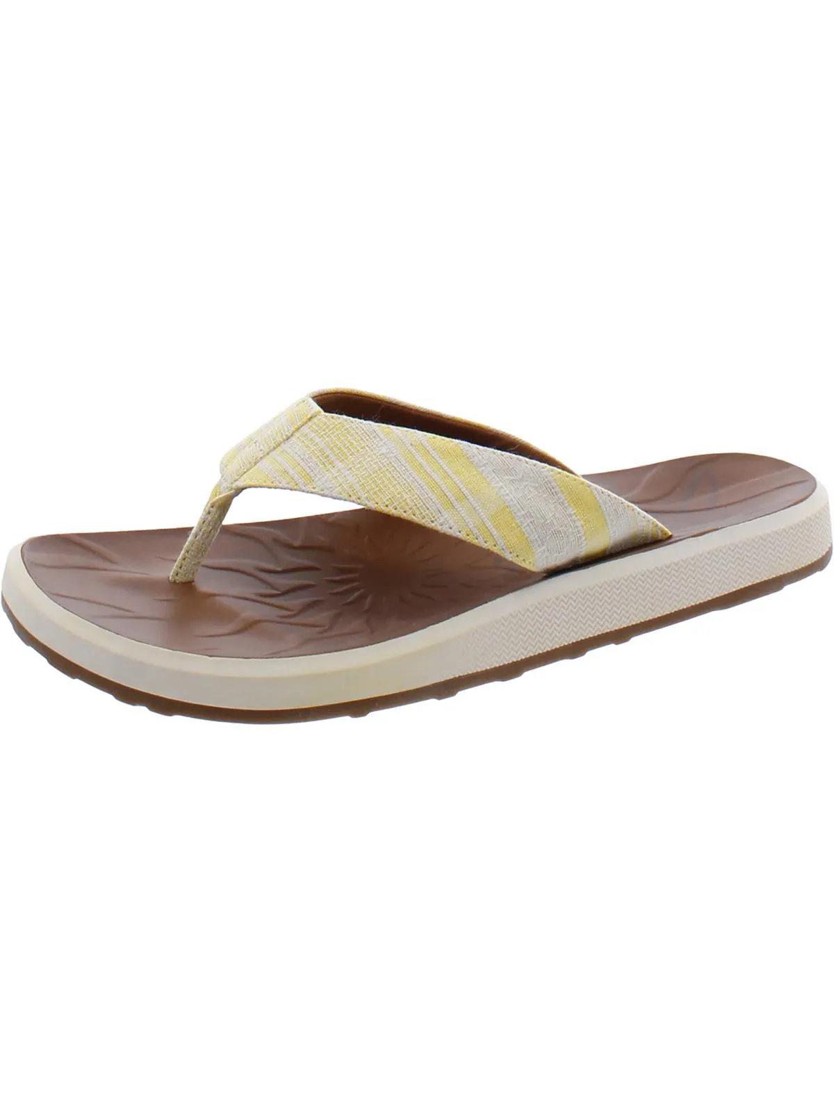 Sunny Womens Canvas Slip On Flip-Flops