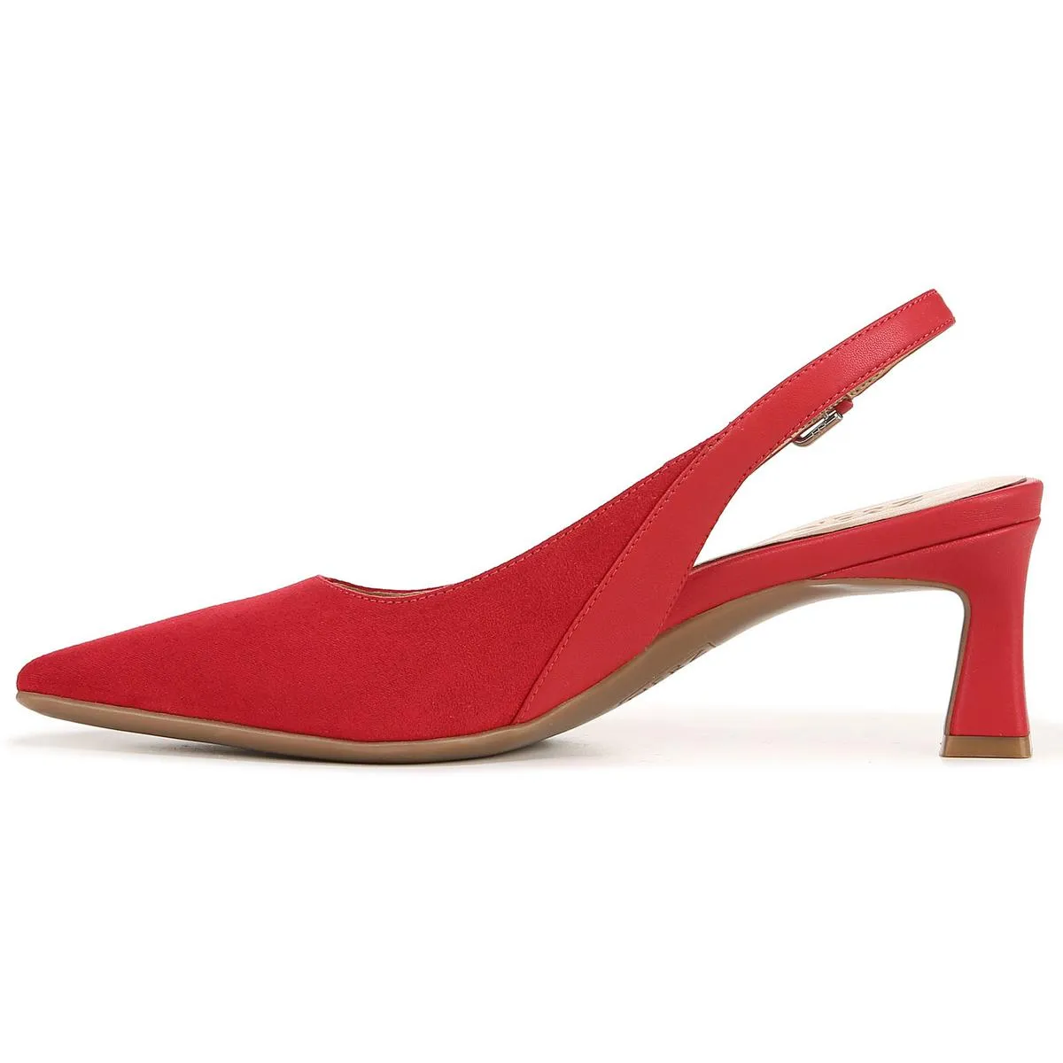 Tansy Womens Faux Suede Slip On Slingback Heels