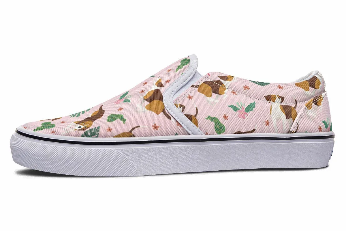 Tropical Beagle Slip-On Shoes