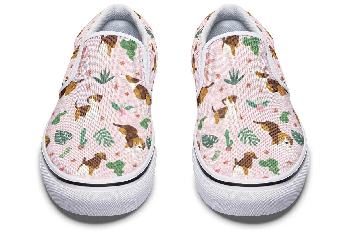 Tropical Beagle Slip-On Shoes