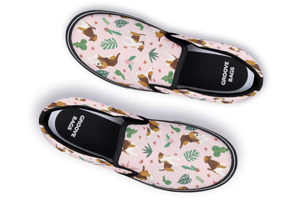 Tropical Beagle Slip-On Shoes