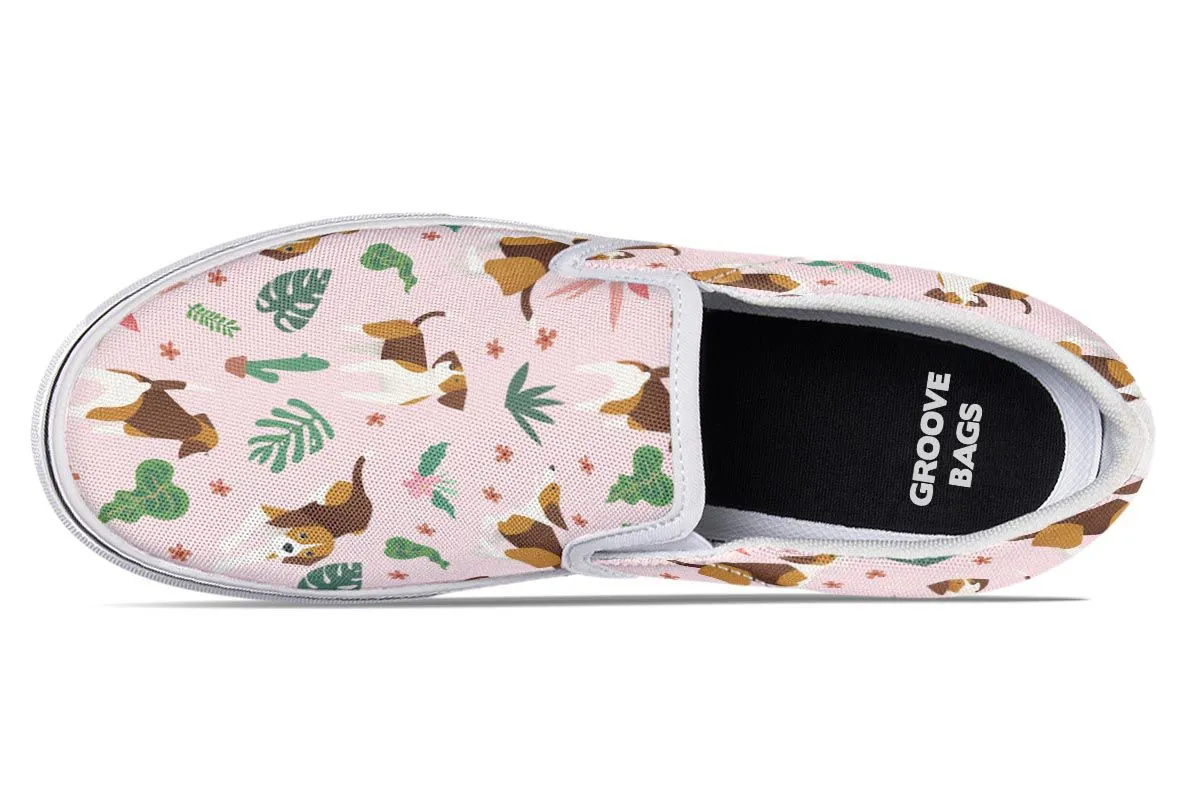 Tropical Beagle Slip-On Shoes