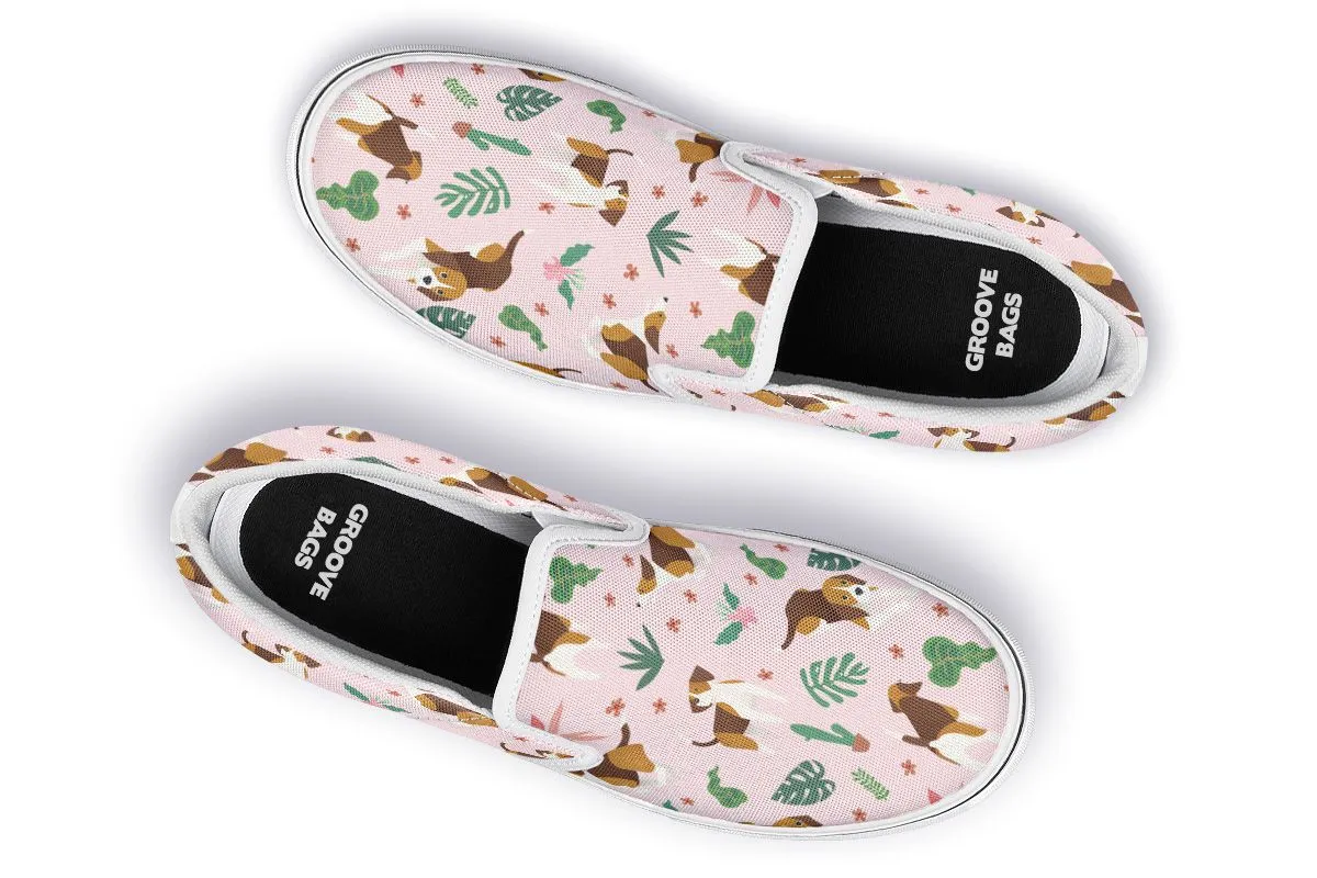 Tropical Beagle Slip-On Shoes