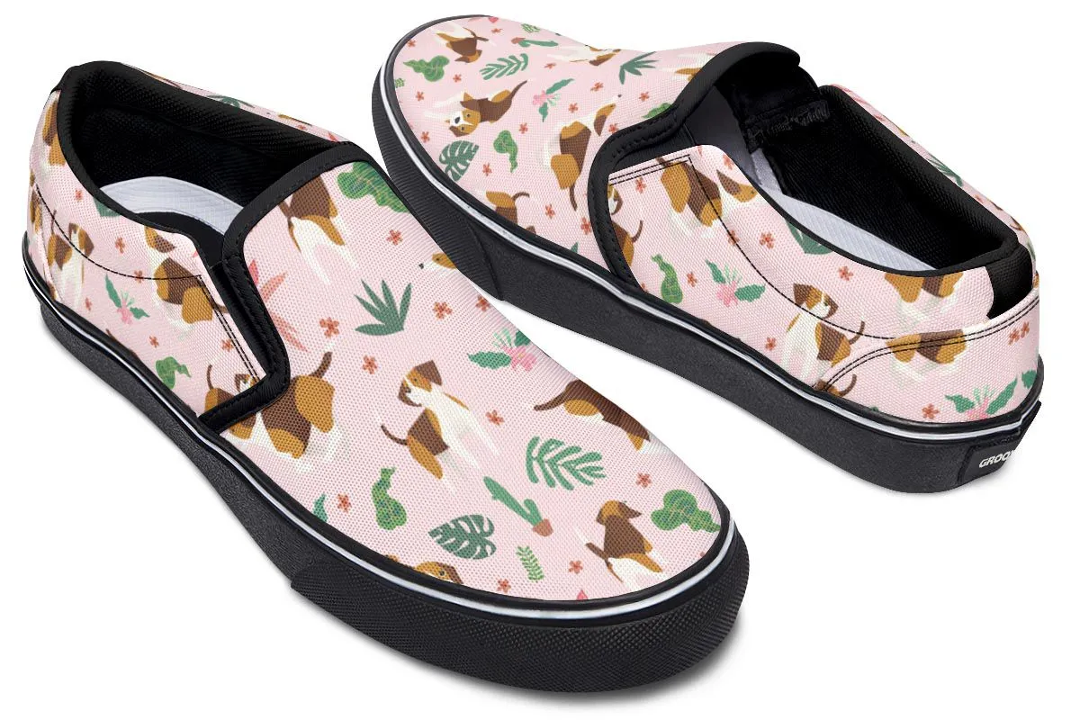 Tropical Beagle Slip-On Shoes