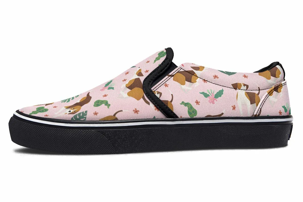 Tropical Beagle Slip-On Shoes