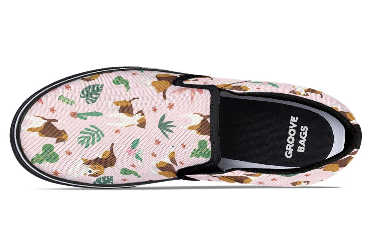 Tropical Beagle Slip-On Shoes